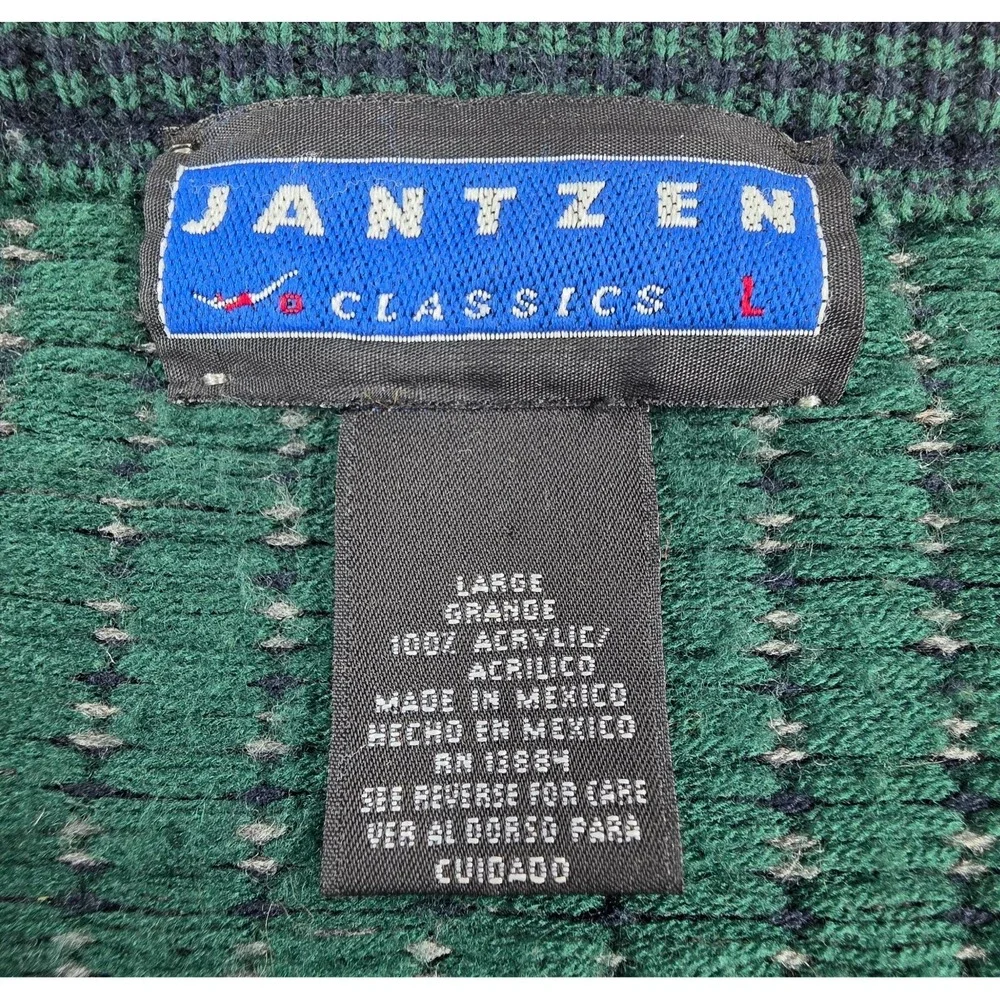 Vintage Jantzen Classics Cardigan Sweater Mens L Grandpacore‎